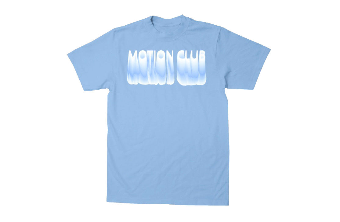 Motion Club Studios - Clear Blue Drip Effect T-Shirt