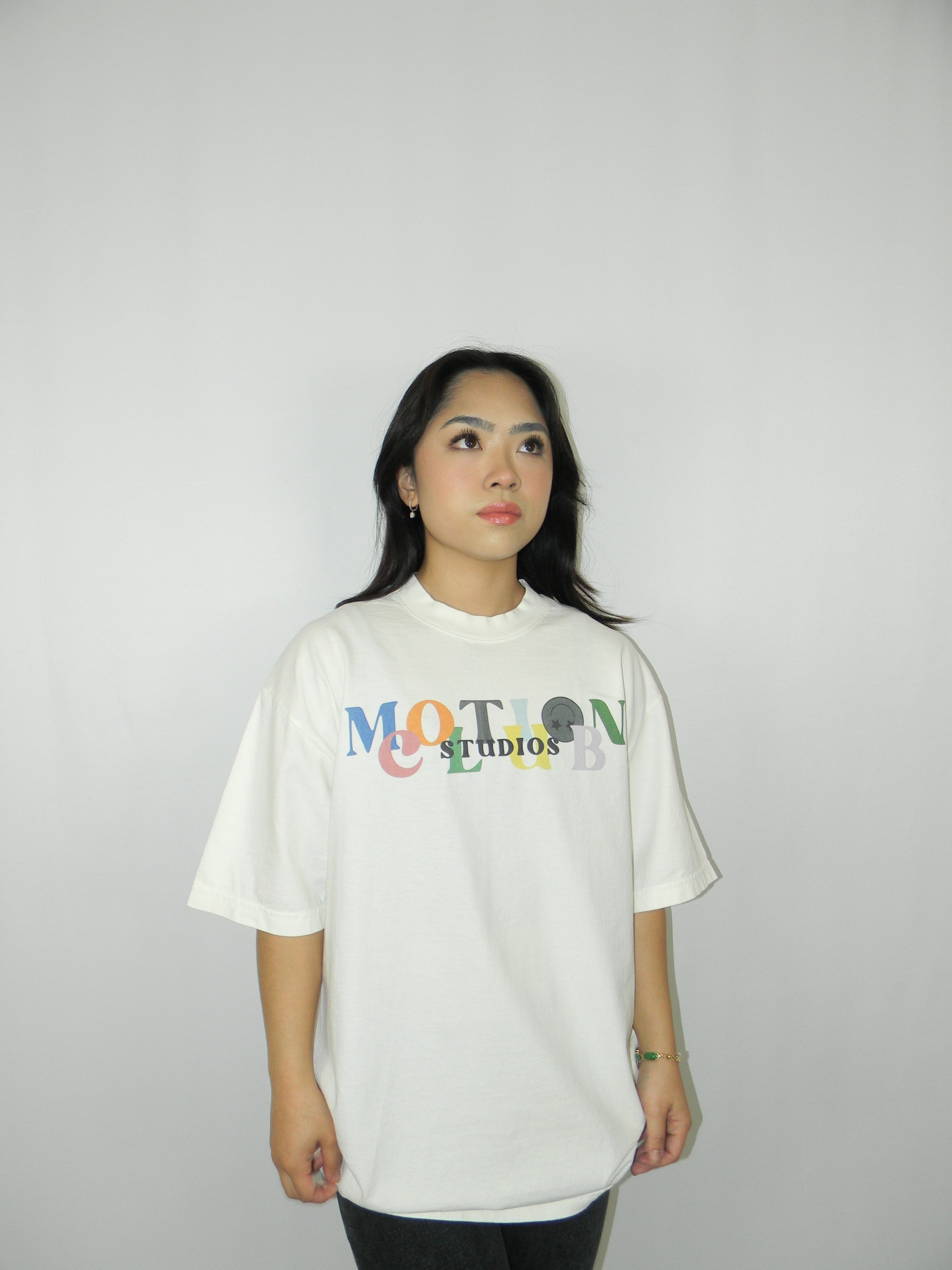 Motion Club Studios - Off White Multicolor T-Shirt