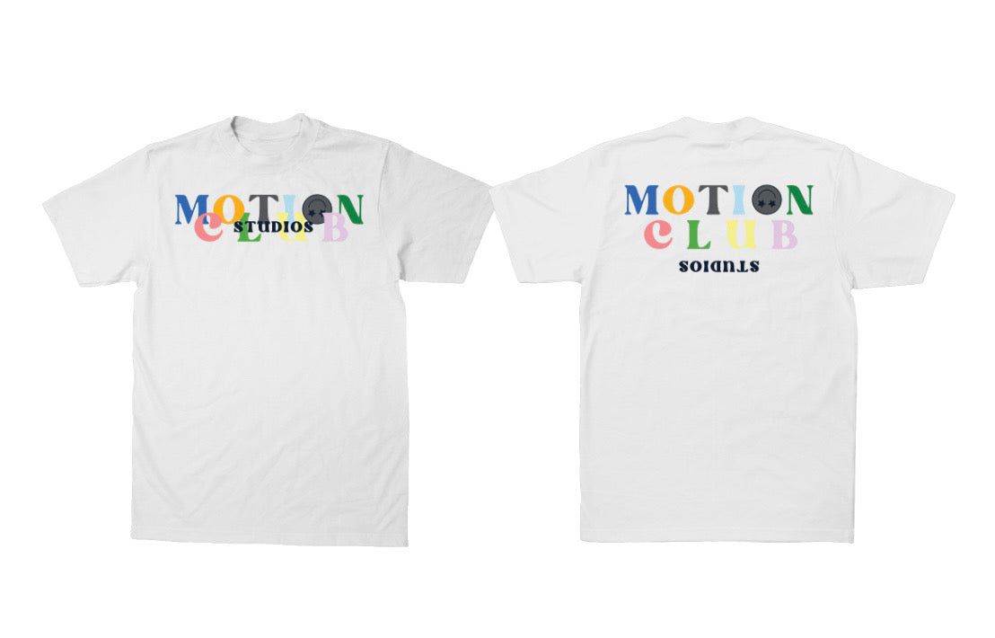 Motion Club Studios - Off White Multicolor T-Shirt